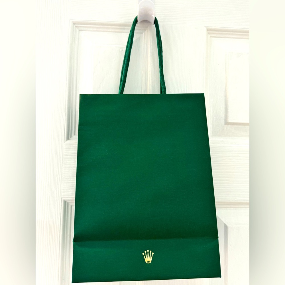 Rolex paper shopping bag with cloth handles 26 cm x 30 cm